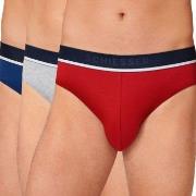 Schiesser 3P 95-5 Organic Cotton Rio Brief Rød/Grå bomull XX-Large Her...