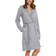 Schiesser Essentials Light Terry Cloth Bathrobe Grå 38 Dame