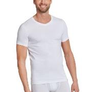 Schiesser Long Life Cotton V-Neck Hvit bomull Small Herre