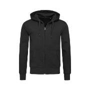 Stedman Active Hooded Sweatjacket For Men Svart XX-Large Herre