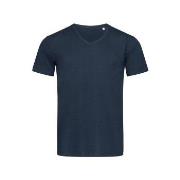Stedman Ben V-neck For Men Marine ringspunnet bomull Medium Herre