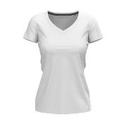 Stedman Claire V-neck Hvit ringspunnet bomull Medium Dame