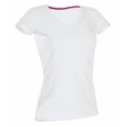 Stedman Claire V-neck Hvit ringspunnet bomull X-Large Dame