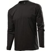 Stedman Classic Long Sleeve Men Svart bomull XX-Large Herre