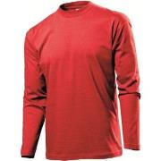 Stedman Classic Long Sleeve Men Rød bomull Small Herre