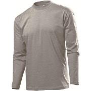 Stedman Classic Long Sleeve Men Mørkgrå  bomull Medium Herre