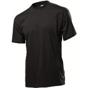 Stedman Classic Men T-shirt Svart bomull Medium Herre