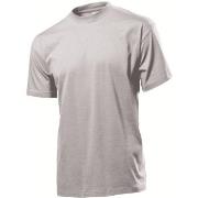 Stedman Classic Men T-shirt Lysgrå bomull Large Herre