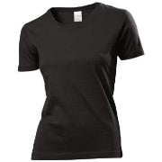 Stedman Classic Women T-shirt Svart bomull Large Dame