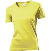 Stedman Classic Women T-shirt Gul bomull Small Dame