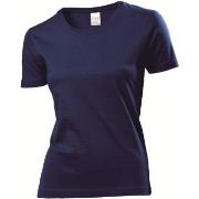 Stedman Classic Women T-shirt Marine bomull Medium Dame