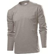 Stedman Comfort-T Long Sleeve Grå bomull Small Herre