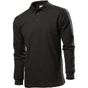 Stedman Polo Long Sleeve Men Svart bomull XX-Large Herre