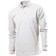 Stedman Polo Long Sleeve Men Hvit bomull XX-Large Herre