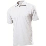 Stedman Polo Men Hvit bomull 3XL Herre