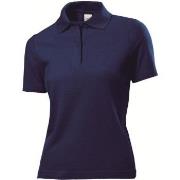 Stedman Polo Women Marine bomull Medium Dame