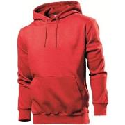 Stedman Sweatshirt Hooded Men Rød Small Herre