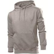 Stedman Sweatshirt Hooded Men Gråmelerad Small Herre