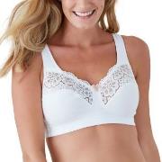 Swegmark BH Cotton Bloom Fairtrade Soft Bra Hvit bomull B 75 Dame