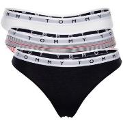 Tommy Hilfiger Truser 3P Essentials Thong Hvit/Marine bomull Small Dam...