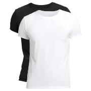 Gant 2P Basic Crew Neck T-Shirt Svart/Hvit bomull Small Herre