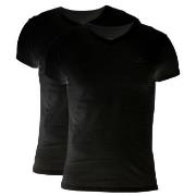 Gant 2P Basic V-Neck T-Shirt Svart bomull Large Herre