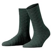 Falke Strømper Women Argyle Wool Sock Grønn Str 35/38 Dame