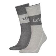 Levis Strømper 2P Organic Cotton Crew Sock Grå Str 35/38