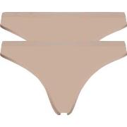 Calvin Klein Truser 2P One Cotton Stretch Plus Thong Beige bomull 3XL ...