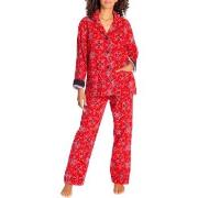 PJ Salvage Boots And Bonfires Pyjama Rød bomull Medium Dame