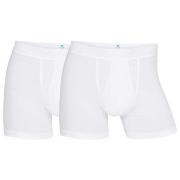 Dovre 2P Organic Cotton Boxer With Fly Hvit økologisk bomull Medium He...