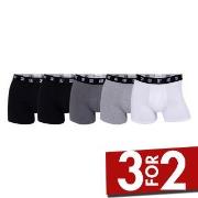 CR7 Cristiano Ronaldo 5P Cotton Trunks Svart/Grå bomull Medium Herre