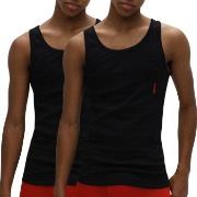 HUGO 2P Twin Tank Top Svart bomull X-Large Herre