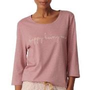 Triumph Lounge Me Cotton Top Rosa bomull 44 Dame