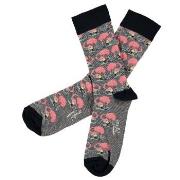 Topeco Strømper Men Cotton Birdie Sock Blå/Rosa Str 41/45 Herre