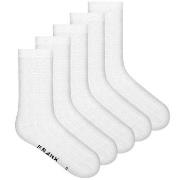 Frank Dandy Strømper 5P Bamboo Solid Crew Socks Hvit Str 41/46