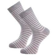 Trofe Bamboo Stripe Socks Strømper 2P Grå Str 35/38 Dame