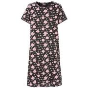 Trofe Bold Dots Shortsleeve Nightdress Svart mønstret Medium Dame