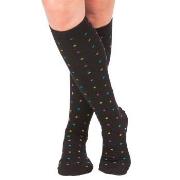 Trofe Printed Support Socks Strømper Svart Str 39/42 Dame