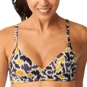 Sloggi Shore Fancy Guppy Bikini Top Svart/Gul XXL+ Dame