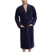 Calida After Shower Men Bathrobe Mørkblå bomull Small Herre