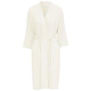 Damella Viscose Plain Lace Robe Elfenben viskose Small Dame