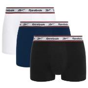 Reebok 3P Barlow Sports Trunk Svart/Marine/Hvit bomull Medium Herre