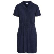 Damella Bamboo Stretchterry Short Sleeve Dress Marine Small Dame