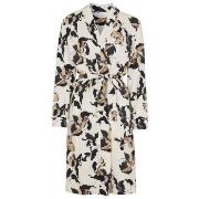 Damella Greymelange Flower Wrap Around Robe Krem X-Large Dame