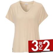 Damella Knitted Lounge T-Shirt Sand Small Dame