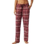 Schiesser Mix and Relax Long Flannel Pants Rød/Brun bomull 44 Dame