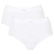 Sloggi Truser 2P Double Comfort Maxi Multi Hvit bomull 46 Dame