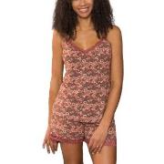 Trofe Flora Boxer Pyjama Mixed viskose Large Dame