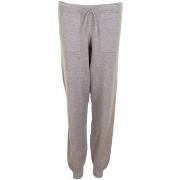 Missya Lazy Rib Pant Grå Large Dame